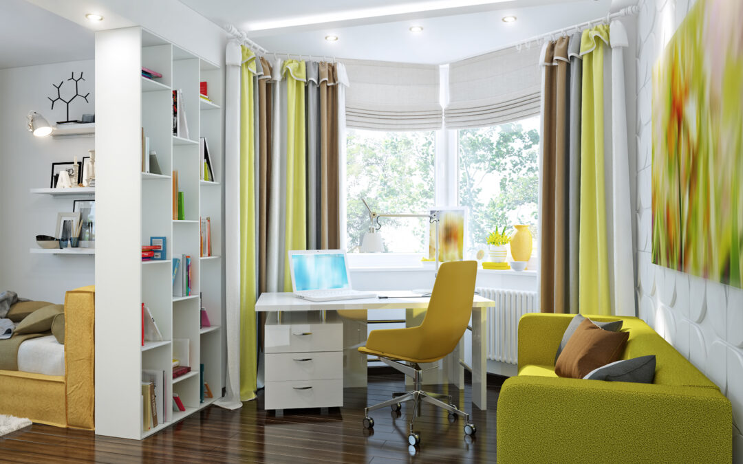 acoustic grade window insert in bright home office