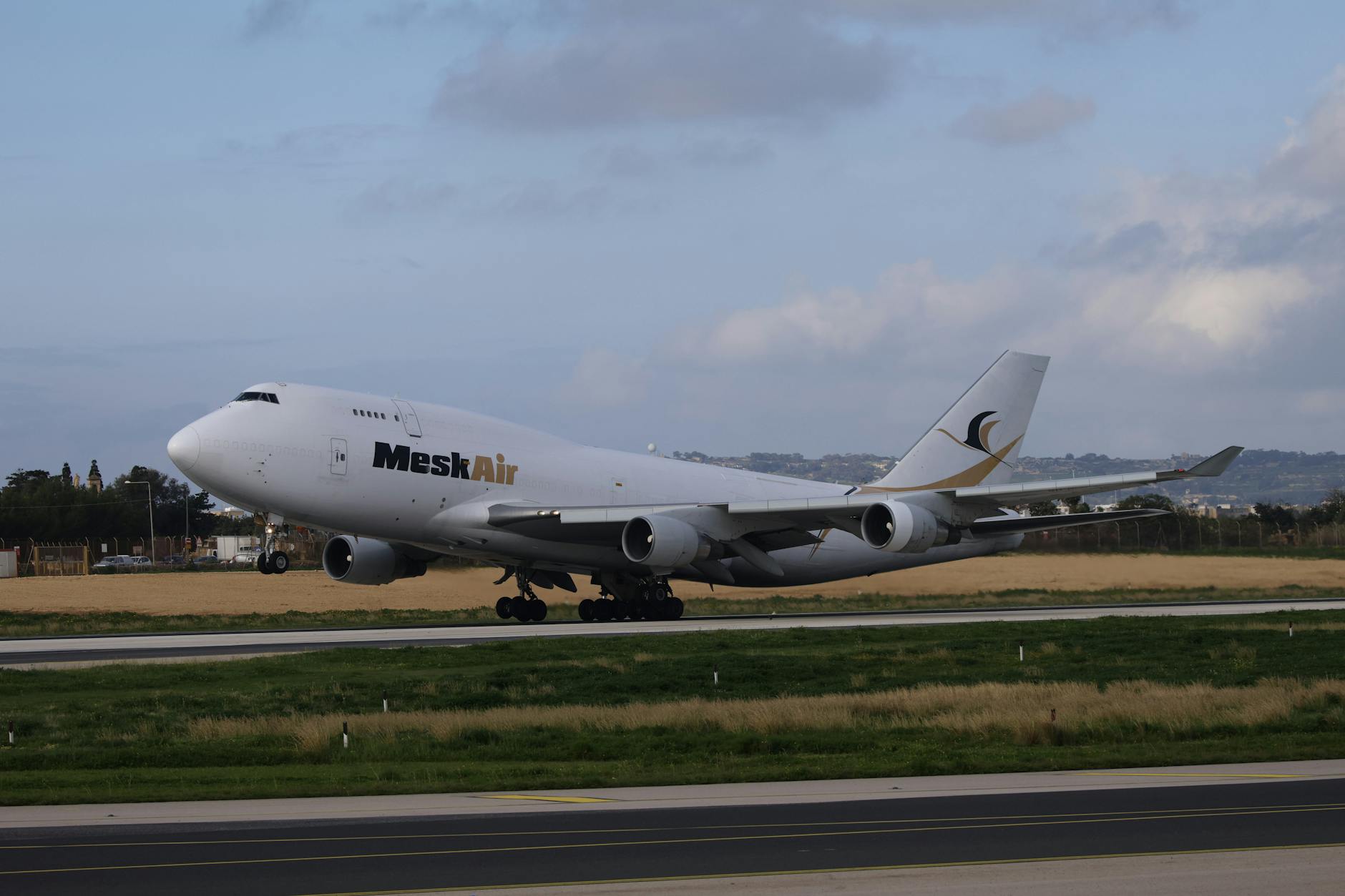 large passenger plane taking off from runway